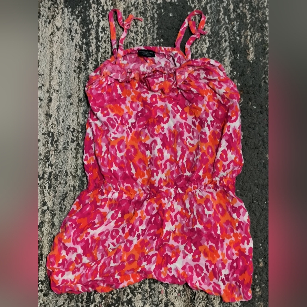 Faded Glory Pink and Orange Romper